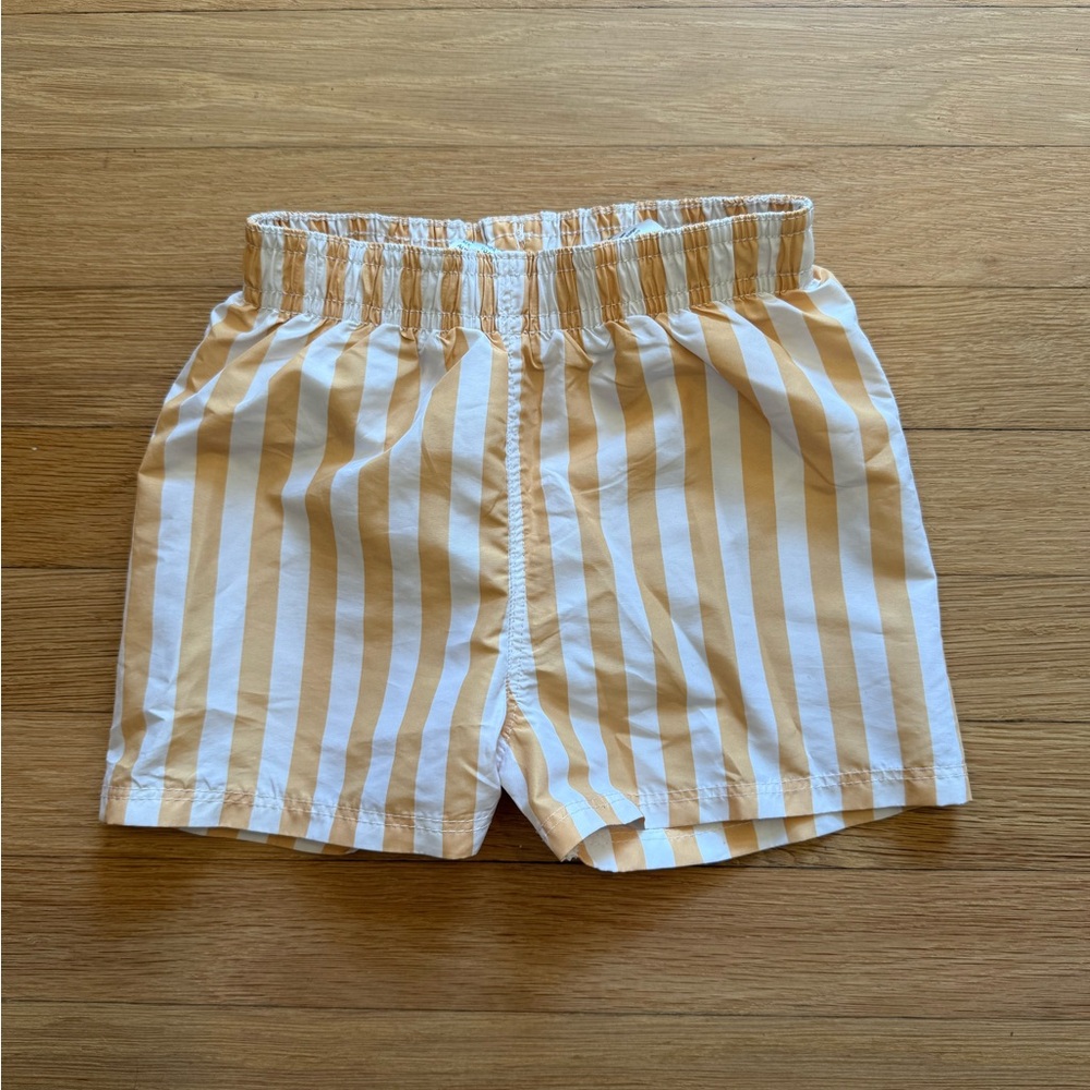 H&M boys swim trunks yellow stripes 18 month - 2T
